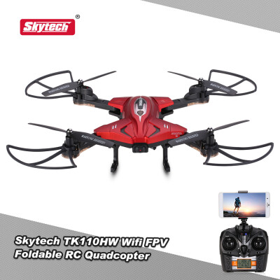 

RC Toys & Hobbie Original Skytech TK110HW Wifi FPV 03MP Camera Foldable RC Quadcopter G-sensor RC Selfie Drone