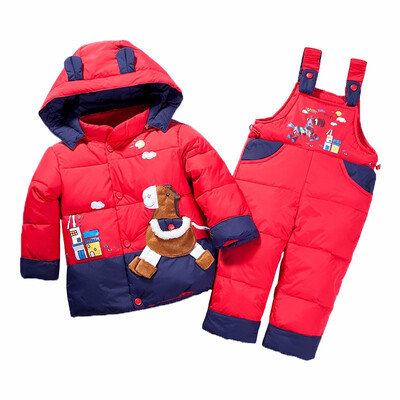 

2018 Winter Children Baby Kids Duck Down Jacket Set Pants-Jacket Autumns Boy Clothing Parka Hoodies Outerwear Girls Coat Jacket