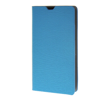 

MOONCASE Leather Side Flip Wallet Card Holder Stand Shell Pouch ЧЕХОЛ ДЛЯ LG Joy H220 Blue