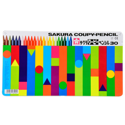 

Sakura Sakura 30 color plastic crayon color pencil suit FY-30 tin Japanese imports
