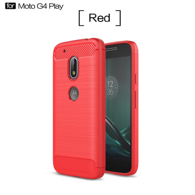 

Goowiiz Phone Case For Motorola Moto G4G4 PlusG4 PlayM Fashion Slim Carbon Fiber TPU Soft Silicone Prevent falling