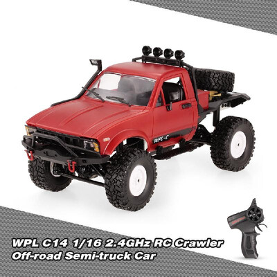 

WPL C14 116 24GHz 4WD RC Crawler Off-road Semi-truck Car with Headlight RTR