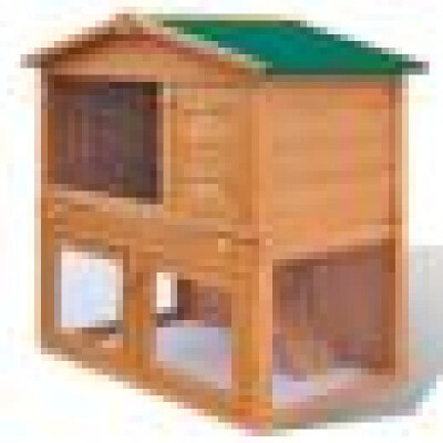 

Outdoor Rabbit Hutch Small Animal House Pet Cage 3 Doors Wood