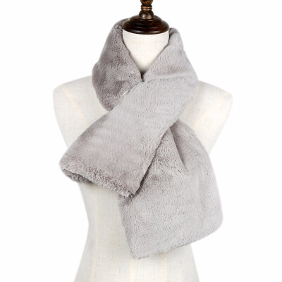 

Winter Warm Soft Faux Fur Scarf Muffler Neck Warmer for Women Men