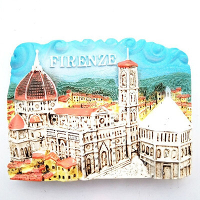 

1Pcs New Hot Sale Florence Italy Hand-Painted 3D Fridge Magnets World Travel Souvenirs Refrigerator Magnetic Sticker