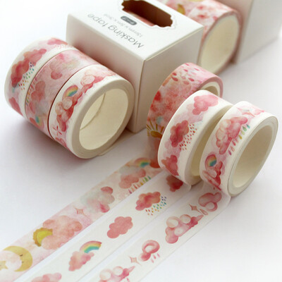 

3pcspcs Japanese Decorative Deco Paper Floral Flower Cherry Blossom Masking Washi Tape Set Stickers Crafts&Scrapbooking
