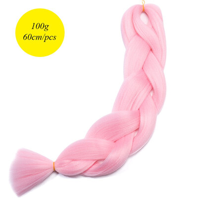 

60CM Hair Braid Braiding Hair Extension Two Ombre Synthetic Crochet One Piece 100g Heat-Resistant
