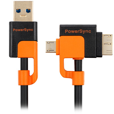 

PowerSync) USB3-KRMIBX150 USB3.0 Micro USB3.0 / 2.0 mobile phone data charging cable anti-swing Samsung note3 S5 data cable
