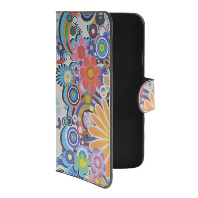 

MOONCASE Flower style Leather Side Flip Wallet Card Slot Stand Pouch чехол для WIKO Barry