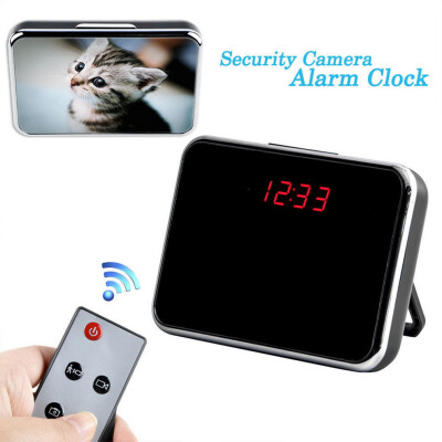 

5MP HD Cam Alarm Clock Video Camera DVR DV Digital Recorder Motion Remote Gray