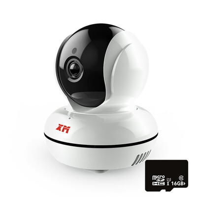

Xiongmai 1080P HD fisheye panoramic intelligent surveillance camera 360° rotating network wifi wireless camera infrared night vision home monitoring 16G version