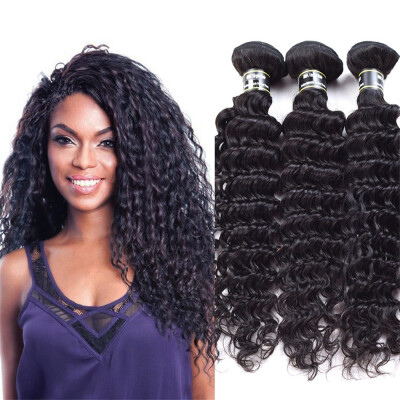 

Amazing Star Deep Wave Bundles Peruvian Virgin Hair 3 Bundles Deep Wave Hair Bundles Human Hair Extensions Soft&Bouncy