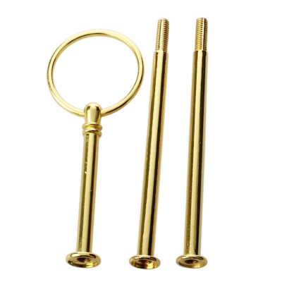 

UpperX 5 Wedding Metal Gold 3 Tier Cake Stand Center Handle Rods Fittings Kit