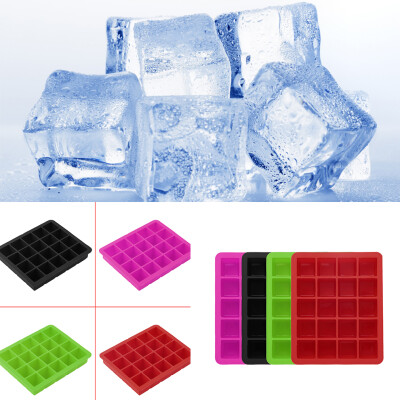 

20-Cavity Large Cube Ice Pudding Jelly Maker Mold Mould Tray Silicone Tool Red