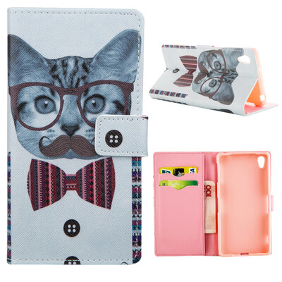 

MOONCASE ЧЕХОЛ ДЛЯ Sony Xperia Z2 Flip PU Leather Fold Wallet Card Slot Kickstand Back [Pattern series] /a10