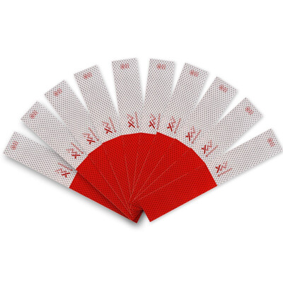 

Fun car body reflective logo 50 meters GB CCC certification car red and white film high reflective warning stickers truck truck trailer red and white reflective