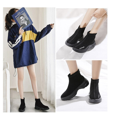 

2018 fashion autumn new boots womens British wind Martin boots female Korean version of the wild chic motorcycle boots tide