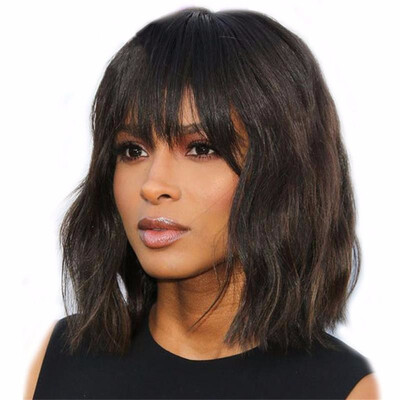 

9A Lace Front Human Hair Wigs Bob Wavy Brazilian Virgin Hair Wigs with Baby Hair 130 Density Lace Wigs for Women 10-16 inches