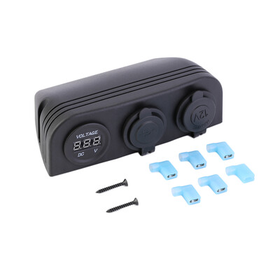 

USB-адаптер зарядное устройство 12V / 24V двойной автомобилей прикуривателя и вольтметр