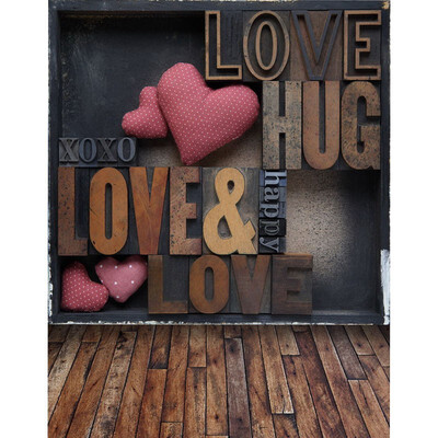 

love Letter Photo Backdrop 57FT Vinyl Fabric Cloth Digital Printing Photo Background s-2139