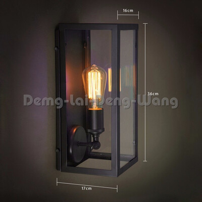 

Outside waterproof vintage industrial Iron designer wall fancy lamp for garden