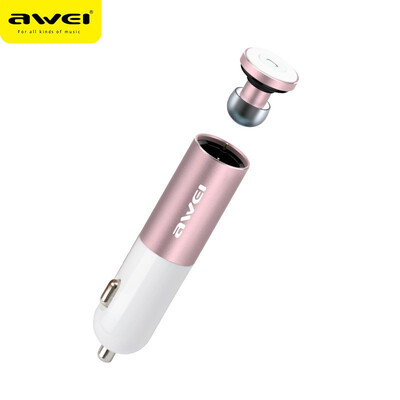 

AWEI A870BL Mini Bluetooth Earphones Car Phone Charger Wireless Headphones Headset Earpiece Fone de ouvido Auriculares Kulaklik