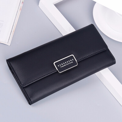 

Ladies long simple multi function wallet multifunctional handbag buckle wallet candy purse wallet