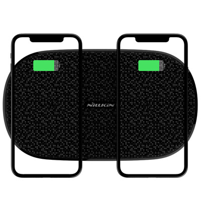 

Nerkin QI wireless charger 10W fast charge base one for two for iPhoneXS Max Apple 8 Samsung note9 S8 Samsung S9 S9 stack - black
