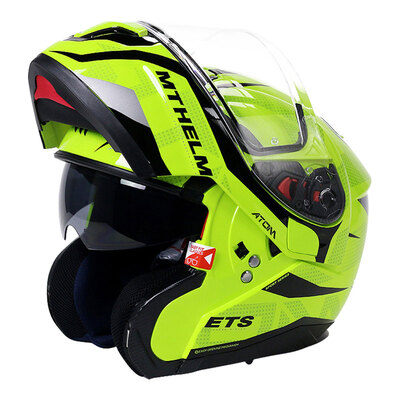 

MT HELMETS 972 motorcycle helmet double lens open face helmet winter men&women warm full face helmet electric car helmet fluorescent yellow XL code