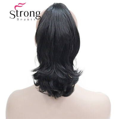 

StrongBeauty 12" Dual Use Wavy Styled Clip in Claw Ponytail Hair Extension Blonde Synthetic Hairpiece with a Jawclaw Clip