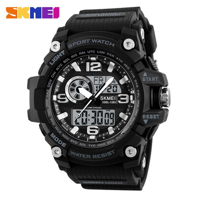 

SKMEI Sports Watch For Men Fashion Multifunctional Chronograph Digital Quartz Watch with Double Display
