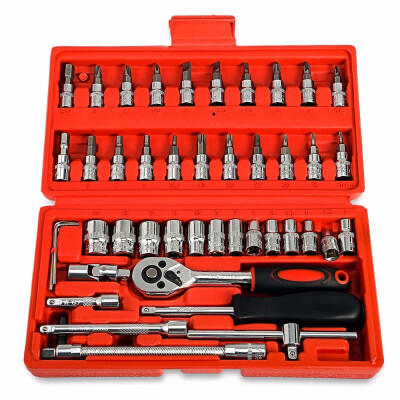 

46pcs 14-Inch Socket Ratchet Wrench Combo Tools Kit for Car Repairing Vehicle maintenance&repair tools