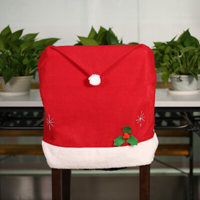 

Festnight Cute Santa Claus Red Hat Christmas Chair Back Cover Xmas Kitchen Dining Chair Covers Christmas Decoration Supply