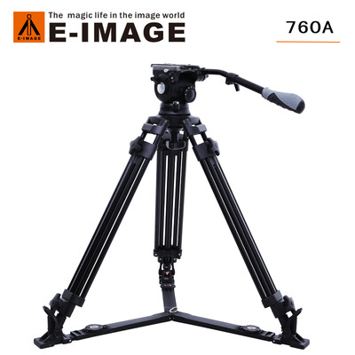

E-IMAGE E-IMAGE EI-760A Tripod SLR Tripod Broadcast Camera Tripod Set Hydraulic PTZ 100 Bowl PTZ
