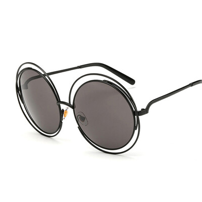 

FEIDU Fashion Circle Round Sunglasses Women Brand Designer Retro Oversized Round Frame Sun Glasses Women Oculos De Sol Feminino