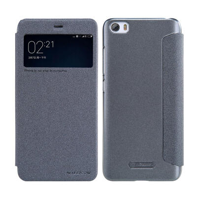 

MOONCASE Window View Design Hard Side Flip Premium PU Leather Slim Case Cover for Xiaomi Mi 5