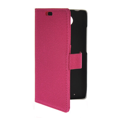 

MOONCASE Slim Leather Side Flip Wallet Slot Pouch Stand Shell Back Case Cover for Motorola Moto Droid Turbo XT1254 Hot pink
