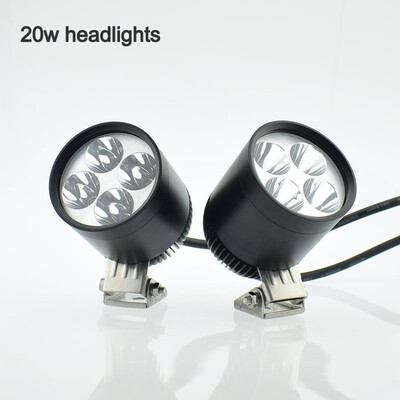 

2Pcs Motorcycle Headlight 12V 20W auxiliary lights 6000K LED Chip Moto Driving Fog Lamp Spot Headlamp Offroad Bicycle Spotlight