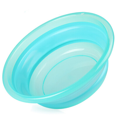 

Galloping folding washbasin outdoor travel portable fishing foam foot wash basin retractable baby water basin 3L blue