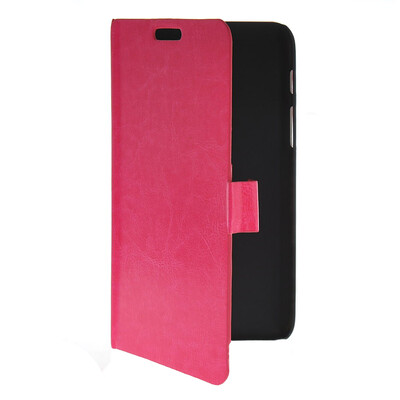 

MOONCASE Slim Leather Flip Wallet Card Pouch with Kickstand Shell Back ЧЕХОЛ ДЛЯ Samsung Galaxy Tab Q T2558 Hot pink