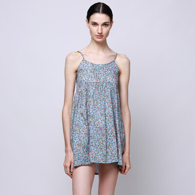 

CANIS@New Women's Spaghetti Strappy Floral Sleeveless Dress