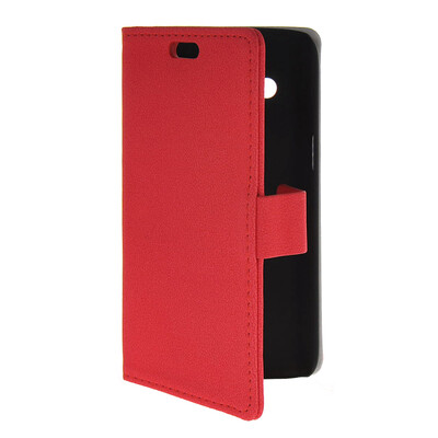 

MOONCASE Slim Leather Flip Wallet Card Pouch with Kickstand Shell Back ЧЕХОЛ ДЛЯ Samsung Galaxy Core 4G G3518 Red
