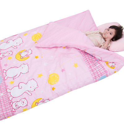 

Tile baby sleeping bag autumn and winter holding the anti-kick was added baby big child sleeping bag cotton was removable DL418A pink 160 * 100cm