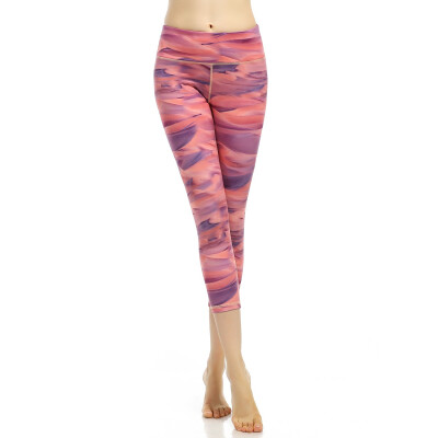 

Souteam Yoga Pants Yoga Capris Printed Workout Leggings