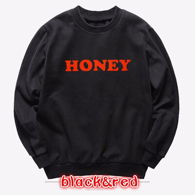 

New Fashion Women Kawaii Sexy Cotton O Neck Long Sleeve Pullover Hoodies Ladies Casual Honey Letter Printed Harajuku Hooded Hoodie