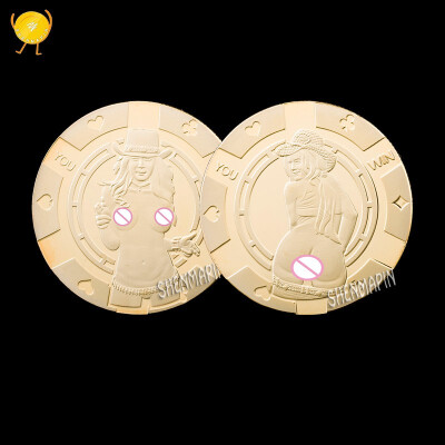 

Sexy girl decision commemorative coin gold plated silver artistic gifts pursuit of freedom challenge coins collection