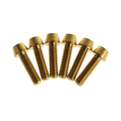 

6pcsset MTB Bicycle Titanium Stem Bolts M5x18mm Conical Cycling Handlebar Stem Bolts Bicycle Fixed Screws Bike Parts