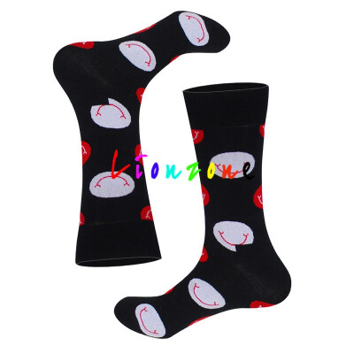 

LIONZONE Brand Designer Happy Socks Women Plus Size With Banana Pear Fruit Smiling face Patterns Coloured Unisex Crew Socks