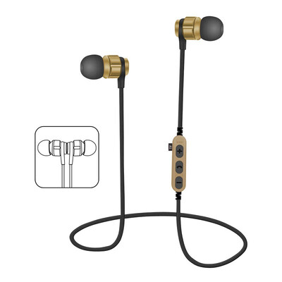 

BON CREATION T8 Metal Magnet Earphones Bluetooth Headphone Running Sport Wireless Headset Earphones For IOS Android Smart Phones