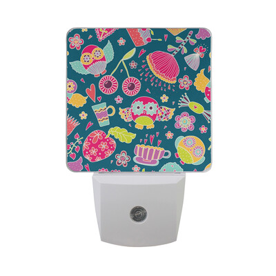

ALAZA LED Night Light With Smart Dusk To Dawn SensorOwl Stylish Vintage Plug In Night Light